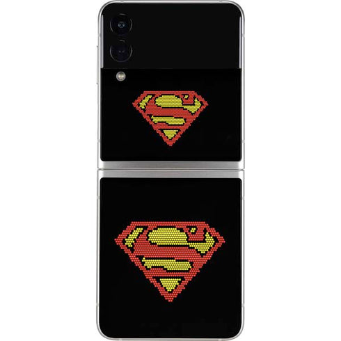 DC Comics Superman Logo Pixels Galaxy Z Flip3 5G Skin